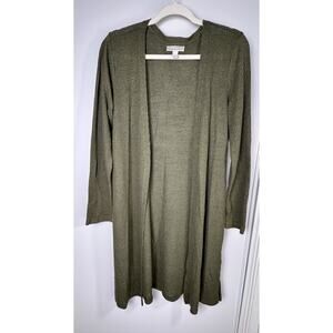 LANE BUCHMAN Oversize Olive Green Long Sweater Cardigan